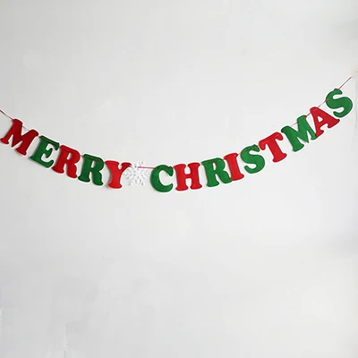 1 Set Merry Christmas Banner Christmas Tree Decoration Flags Hanging