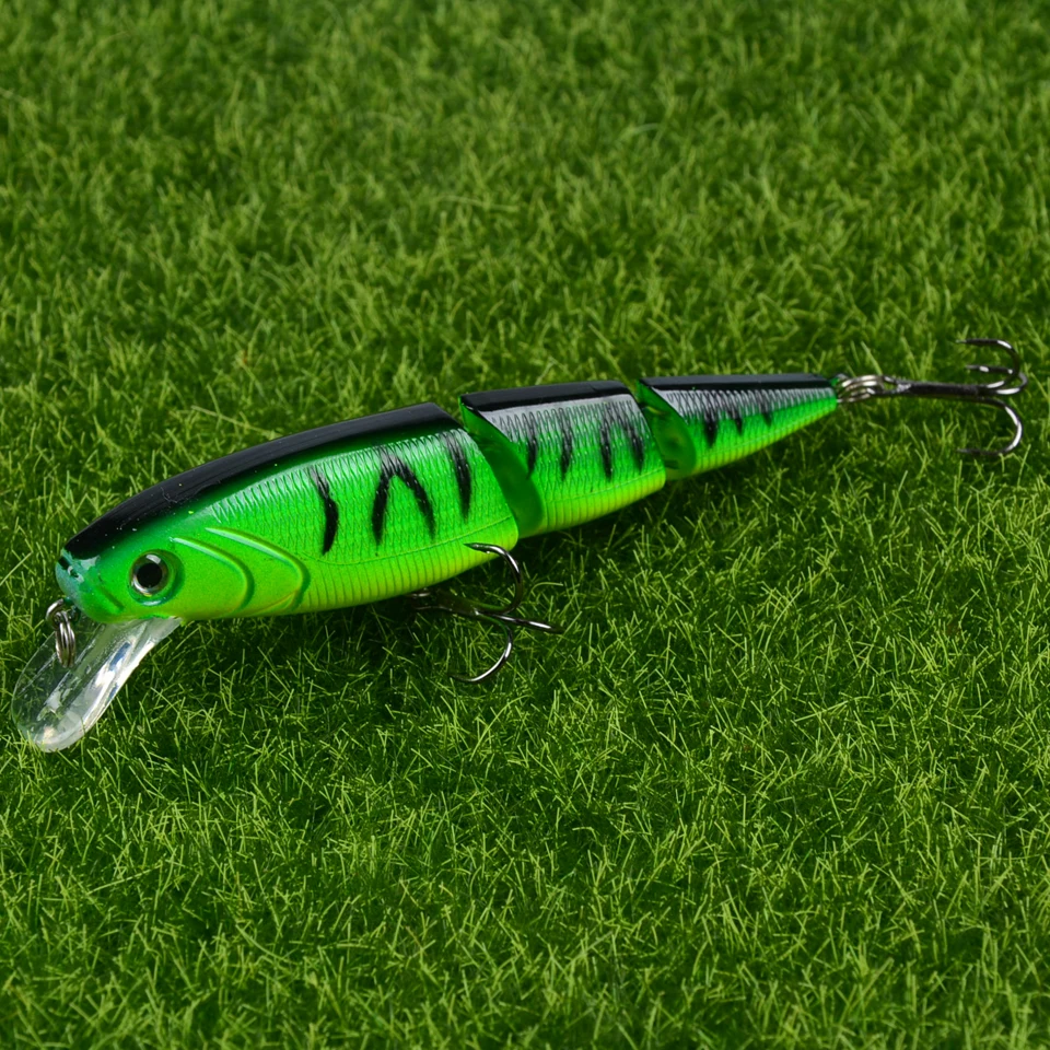 

LINGYUE Hard Baits Artificial Make Lifeliek Minnow 11cm/15g Fishing Lures 5 Colors 3 Segment Simulation Swimbait