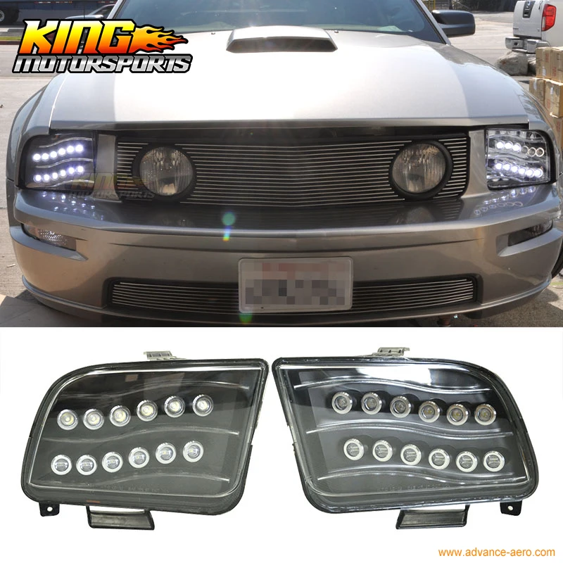 For 05-09 Ford Mustang Black Housing High Power LED Projector Headlights USA Domestic Free Shipping Hot Selling For 05-09 Ford Mustang Black Housing High Power LED Projector Headlights USA Domestic Free Shipping Hot Selling
