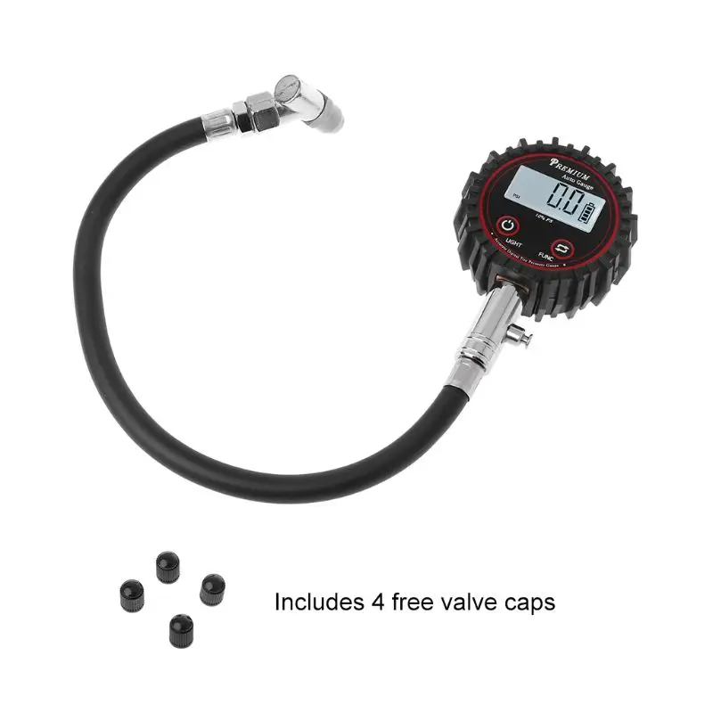 

LCD Display Digital Tire Air Pressure Gauge 200 PSI High Accuracy Barometers Monitoring Tools Tester for Car Motorcycle Bicycle