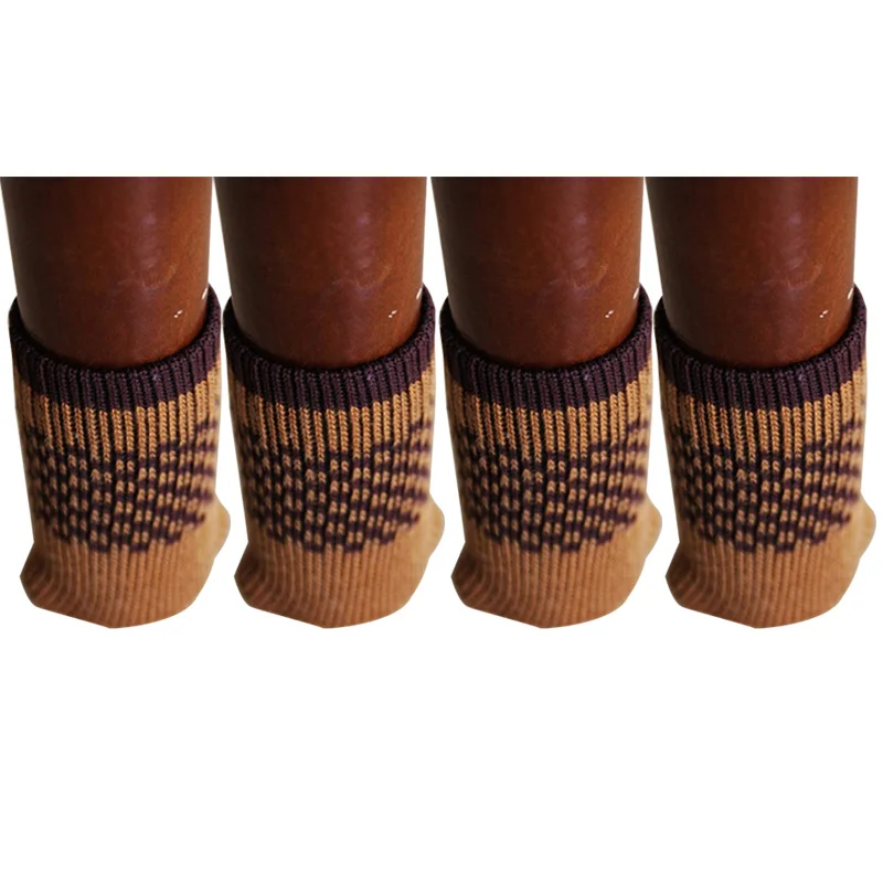 

4pcs Chair Leg Cover Soft Kint Chair Foot Sock Lovely Table Leg Cover Wear Resistant Protectors Durable Table Foot Protectors