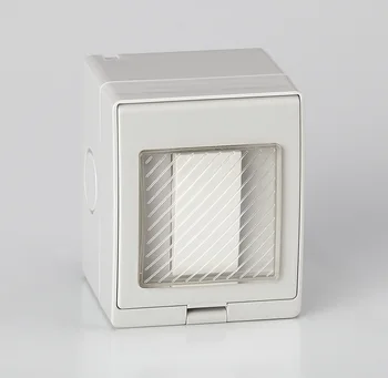 

CE Certification Waterproof Dust-proof Outdoor External Wall Switch 1 Gang Push Button Light Switch and A Doorbell