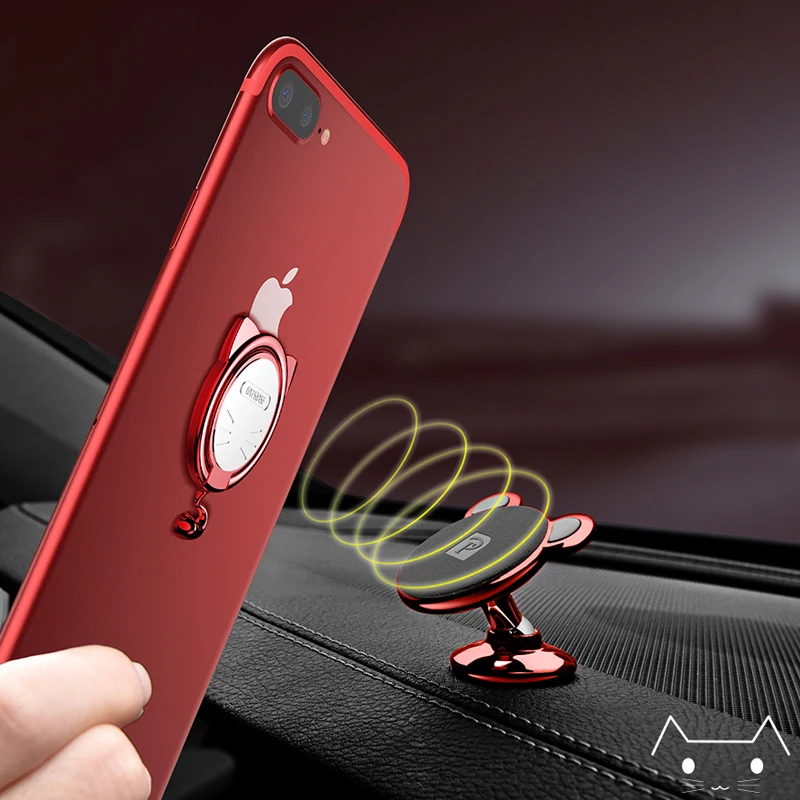 OATSBASF New Design 360 Degree Metal Finger Ring Holder Smartphone Mobile Phone Finger Stand Holder For iPhone 7 6 Samsung OATSBASF New Design 360 Degree Metal Finger Ring Holder Smartphone Mobile Phone Finger Stand Holder For iPhone 7 6 Samsung