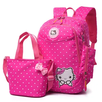 

3pcs/set Waterproof Backpack Children School Backpack for Girls School Bags For Primary Students Polyester School bag mochila