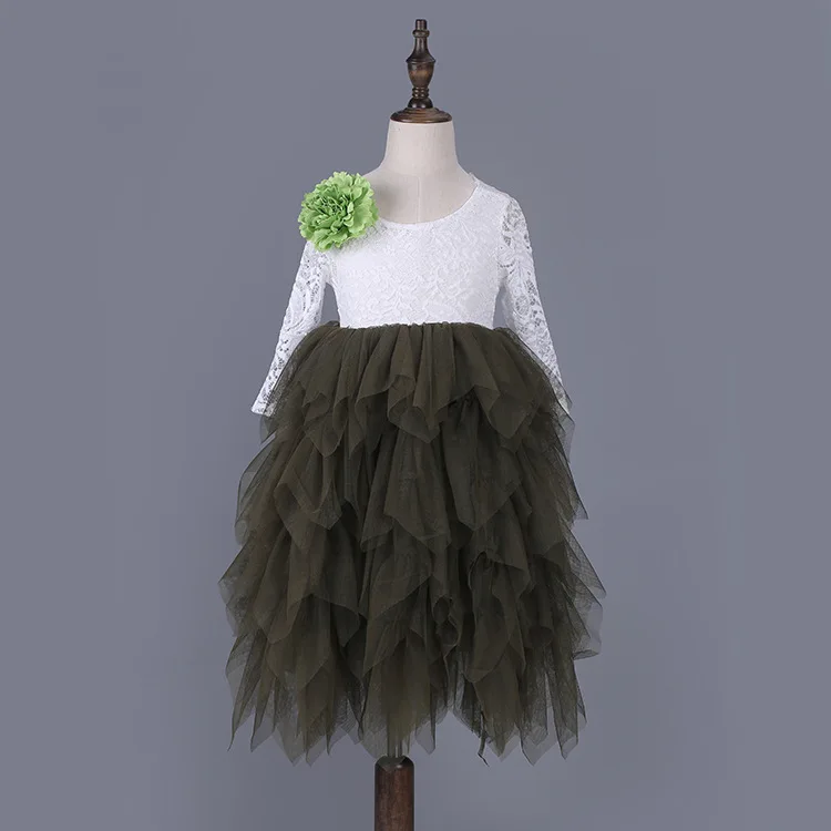 Kid Dresses for Weddings 2017 Summer New Lace Long Sleeve Children&rsquo;s