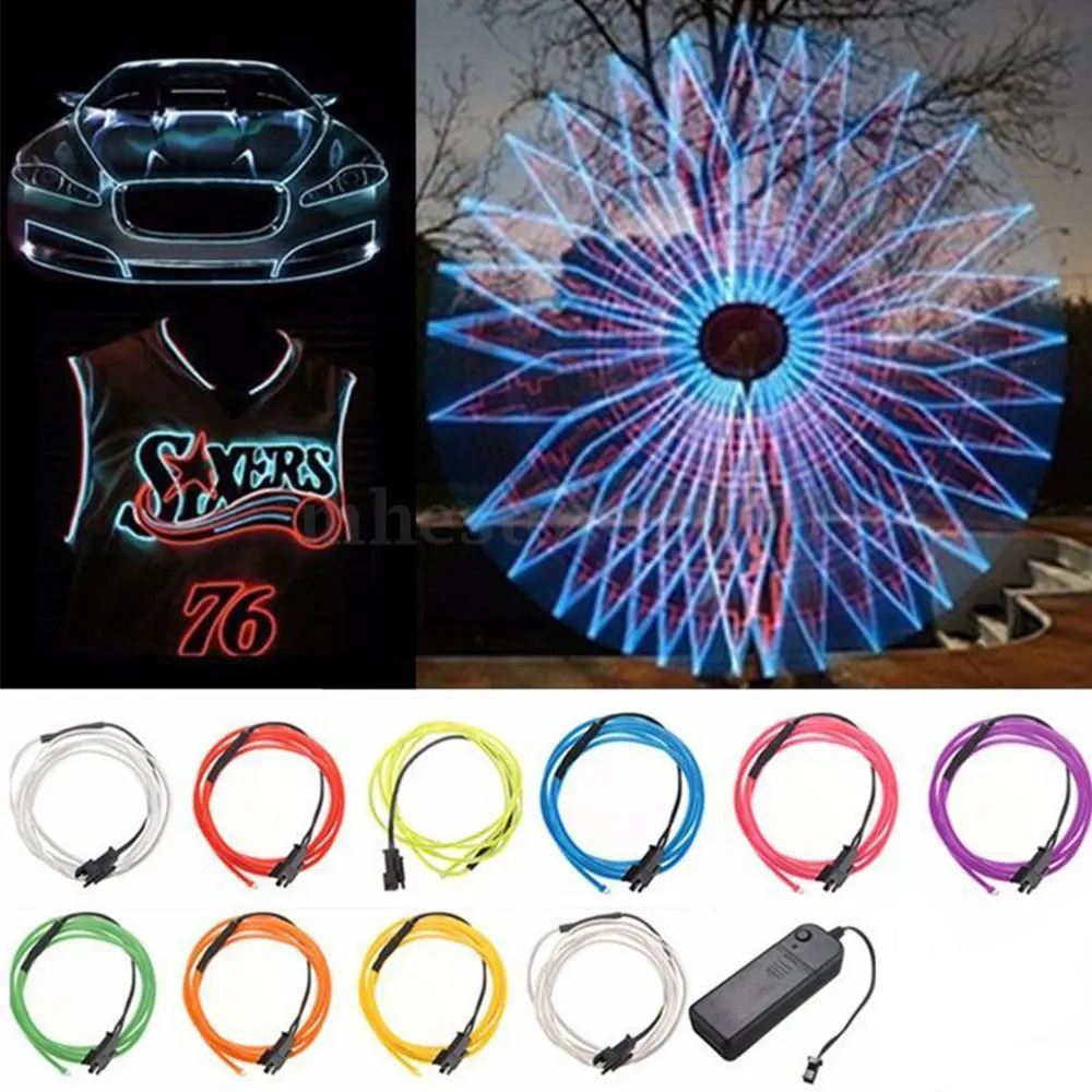 

Neon Light 1M EL Light Flexible Neon lamps EL Wire Rope Tube Waterproof LED Strip With Controller Car Dance Party Decor TV Light