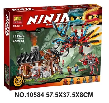 

1173pcs Ninja New 10584 Dragon's Forge DIY Model Building Kit Blocks Gifts Toys