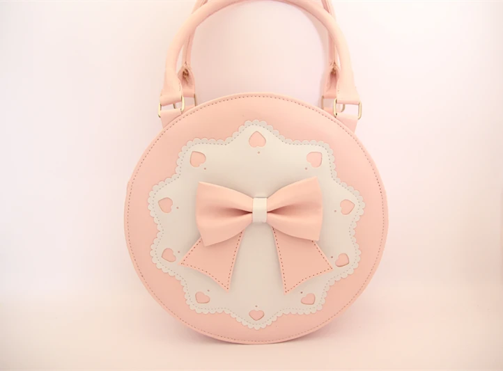 

Princess sweet lolita handbag loris butterfly knot cylinder shaped bag Japanese wind sweet soft sister handbag women loris036