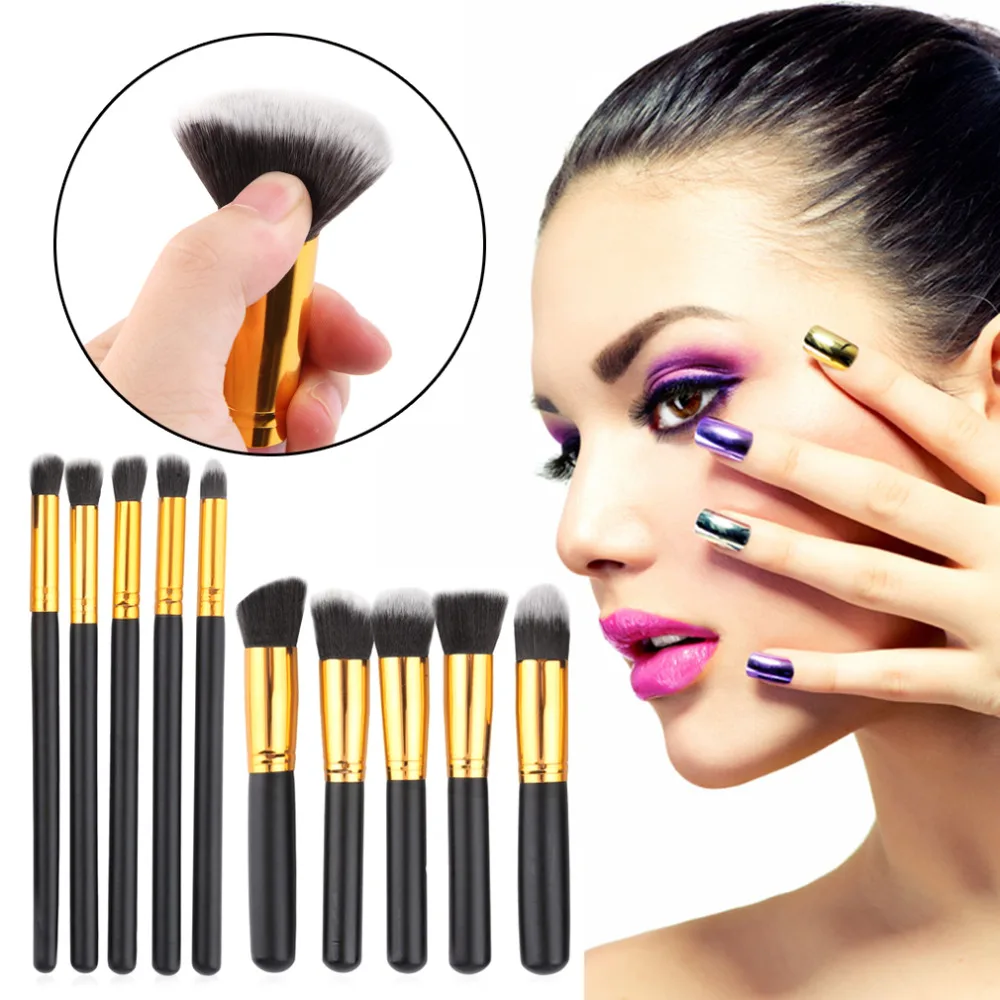 

10 Pcs/kit maquiagem Superior Professional Soft Cosmetic Make up Brush Set Woman's Toiletry Kit makeup kabuki brush tool New top