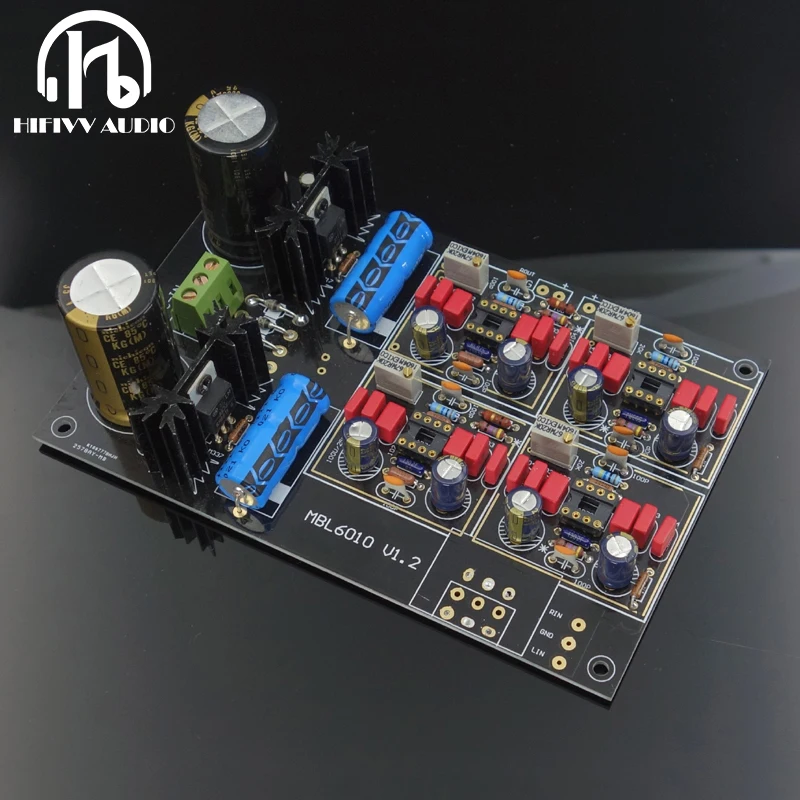 

hifi preamplifier of JRC5534 op amp High-end Customized MBL6010D Black Gold Edition Top-level Audio Preamp kits