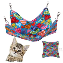 Lovely Pet Cat Hammock Heart Shape Sleeping Hanging Bed for Hamster Totoro Squrriel Cat Products Pet Supplies