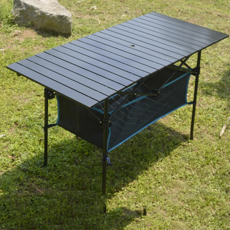 Mesa de Camping plegable para barbacoa al aire libre, mochilero portátil de aleación de aluminio, duradero, escritorio para barbacoa, muebles, cama para ordenador, ligera