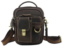 Crazy horse leather men iPad Tabelt Bag Cowskin Shoulder Bag handbags high quality men messenger bags With Front Pockets 060