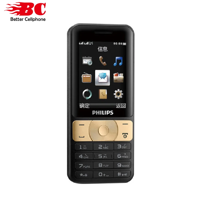 

New Original New Philips E180 Keyboard Phone 2.4 Inch 2G GSM 3100mAh Battery Dual SIM Card 240x320P FM radio MP3