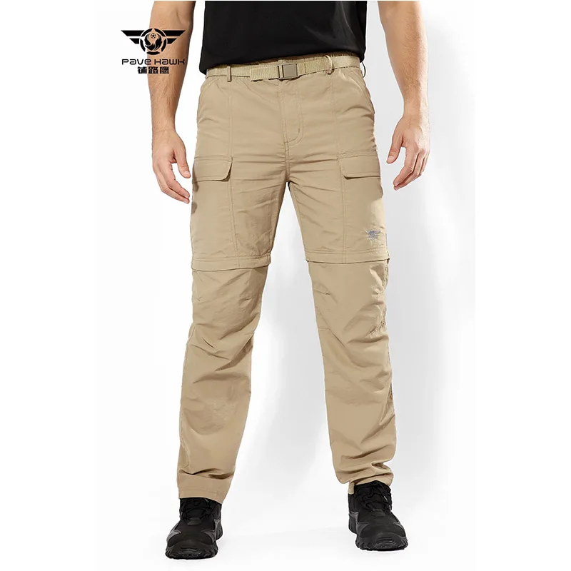 Мужские военные съемные брюки карго быстросохнущие дышащие мужские спортивные прогулочные брюки армейские карманы водонепроницаемые тактические брюки