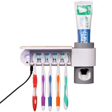 2IN 1 ультрафиолетового излучения UV Зубная щётка Автоматический дозатор зубная паста стерилизатор Зубная щётка держатель зубной гигиены набор инструментов S50