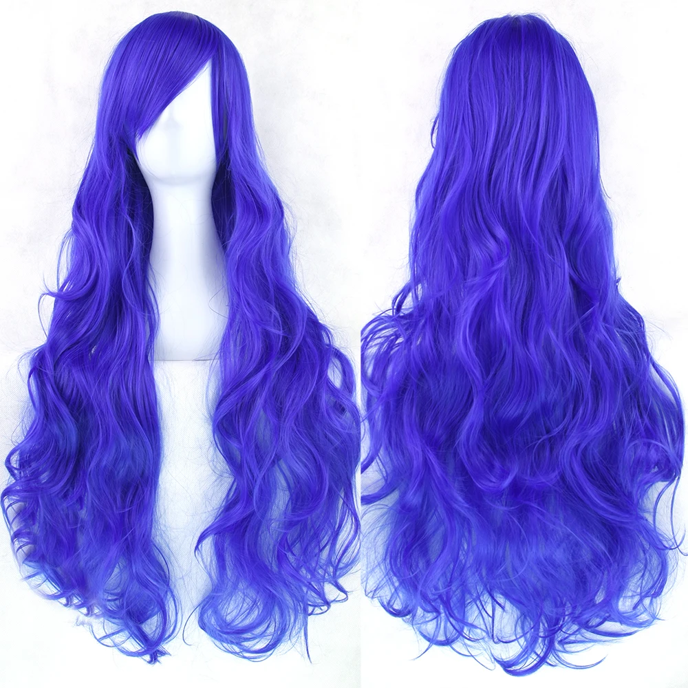 Soowee 20 цветов 80 см длинные вьющиеся волосы парик термостойкие синтетические волосы синий зеленый парики вечерние Косплей парики для женщин - Цвет: P12/613