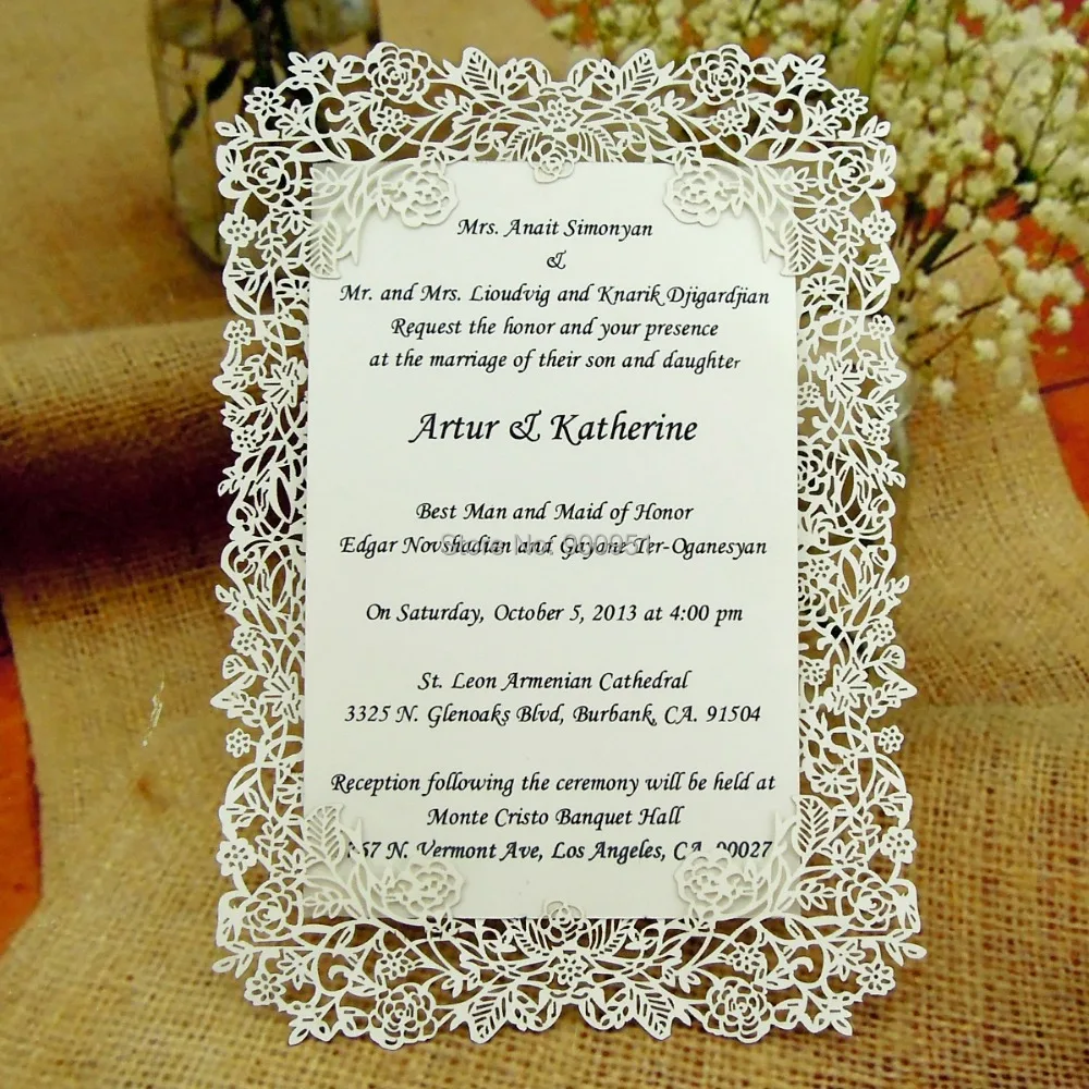 Tri Fold Pocket Wedding Invite Invitations Clic Fl Tri Fold Laser Cut Whole Wedding Invitation Wpfc2126