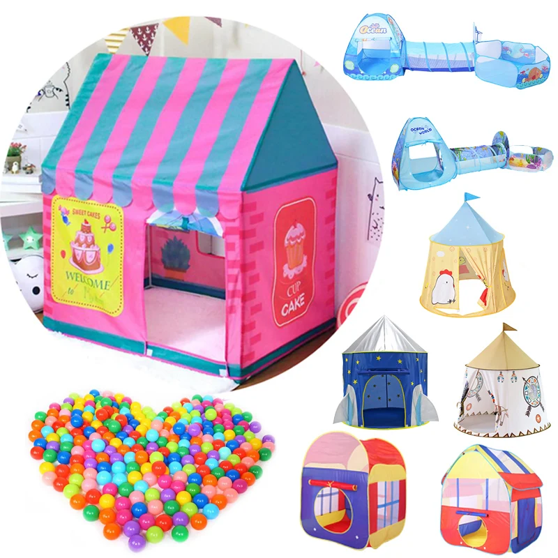 Jouer balle fosse piscine enfants jouets enfants tente de jeu tente intérieure extérieure enfants maison garçon fille princesse château Playhouse pour les enfants