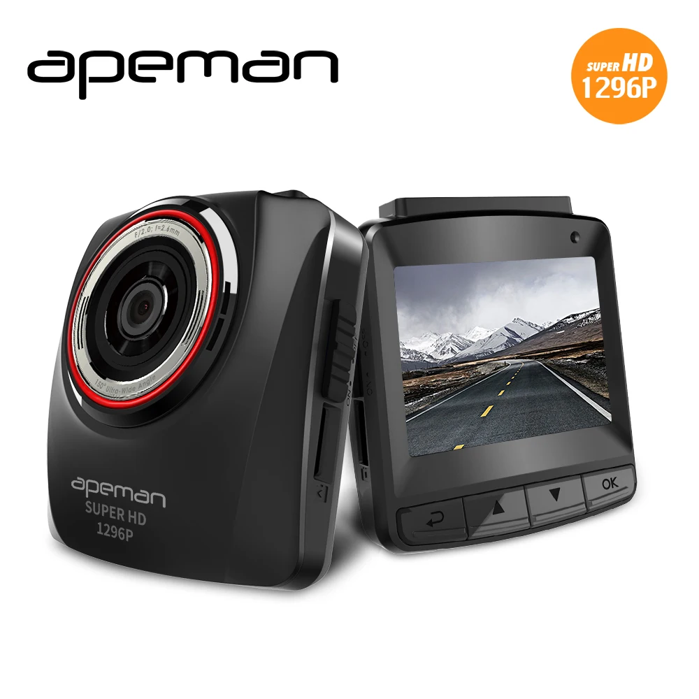 Apeman Ambarella a7la50 1296 P регистраторы видеорегистратор Full HD Авто диск видео