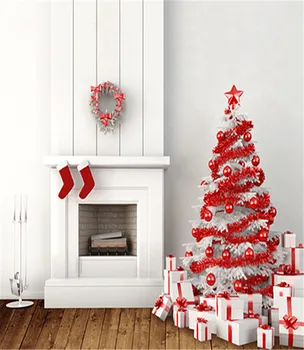 

Gold Christmas Tree Photography Background Backdrop 3x5 White Snow Photo Backdrop for Family Photo Booth Camera Fotografia