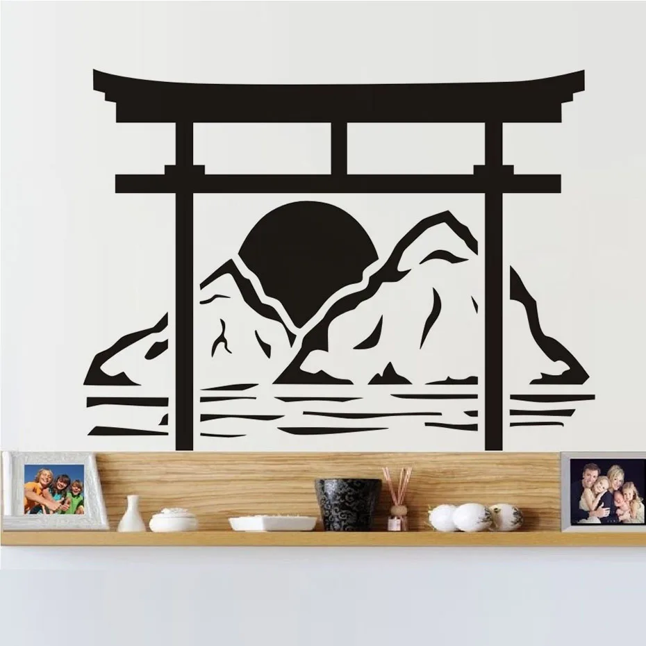 DCTOP Torii японские наклейки на стены виниловые самоклеющиеся домашний декор