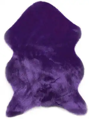 Мех из искусственной овчины, ворсистый ковер для гостиной, спальни, ковер из кожи, мех, однотонный пушистый коврик, моющийся, для спальни, искусственный Mat45 - Цвет: purple