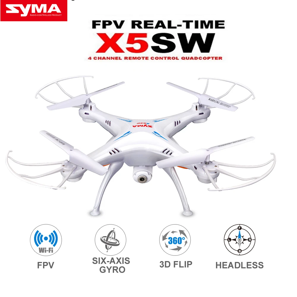 

SYMA X5SW RC Drone with WiFi Camera Real-time Transmit FPV Quadcopter (X5C Upgrade) Headless Mode RC Helicopter