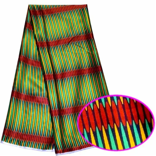 Нигерии кружевной ткани Шелковый шифон с Африканским принтом, ткань для пэчворка Базен кружевная ткань материал ШЁЛК 5 двор/lot LLB - Цвет: Зеленый