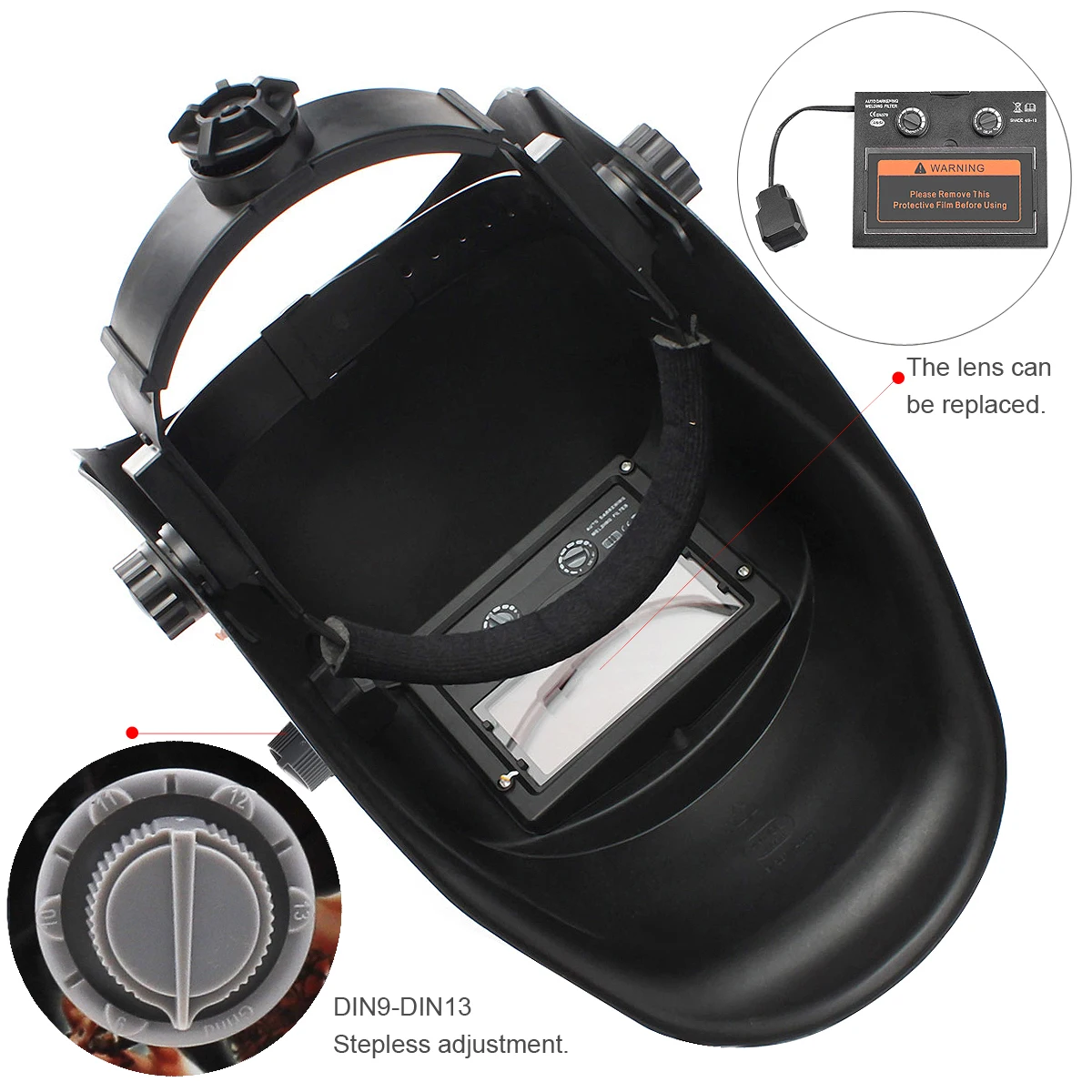 Adjust Solar Auto Darkening TIG MIG Grinding Welding Helmets / Face Mask / Electric Welding Mask / Weld Cap Adjust Solar Auto Darkening TIG MIG Grinding Welding Helmets / Face Mask / Electric Welding Mask / Weld Cap