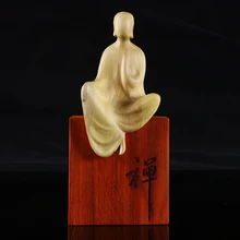 Wooden Abstract People statue bouddha statue buda sculpture wood Souvenir Gift Home Decoration Miniature wood craft wall decors