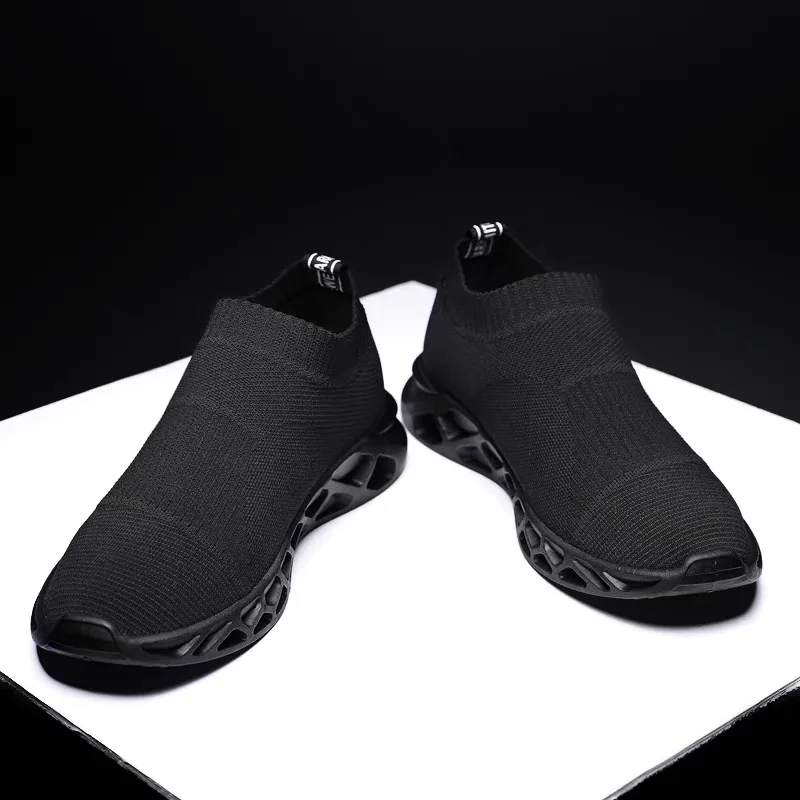 

Sneakers Men Knit Upper Breathable Sport Shoes Sock Boots Man Chunky Shoes High Top Running Shoes For Men