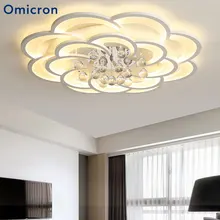 Omicron, Современный хрустальный светодиодный светильник, белые акриловые светильники для гостиной, спальни, дома, люстры, светильники