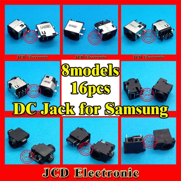 

8models, 16pcs, DC Power Jack Connector for Samsung RV511 RV515 RV520 RV720 RF510 300E N140 N145 NP700 R548 Q330 R467 Series