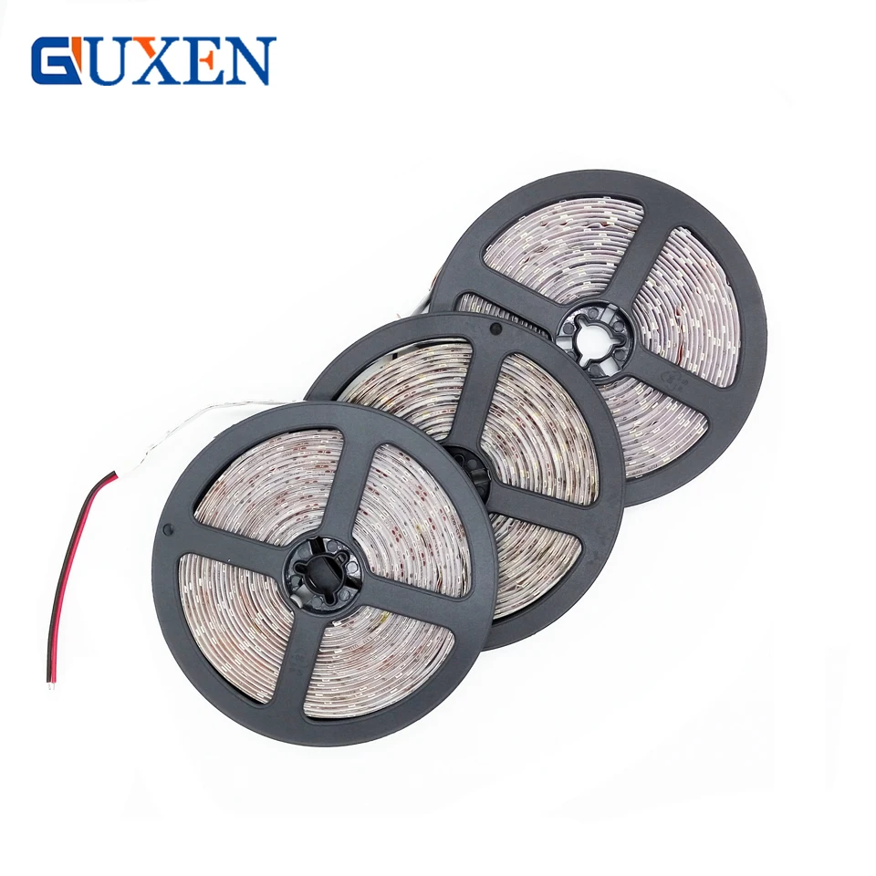 

GUXEN 5M / Roll led strip 2835 Luminous Flux More Higher Than Old 3528 5630 5050 SMD LED Strip light 60LEDs/M 12V led lamp