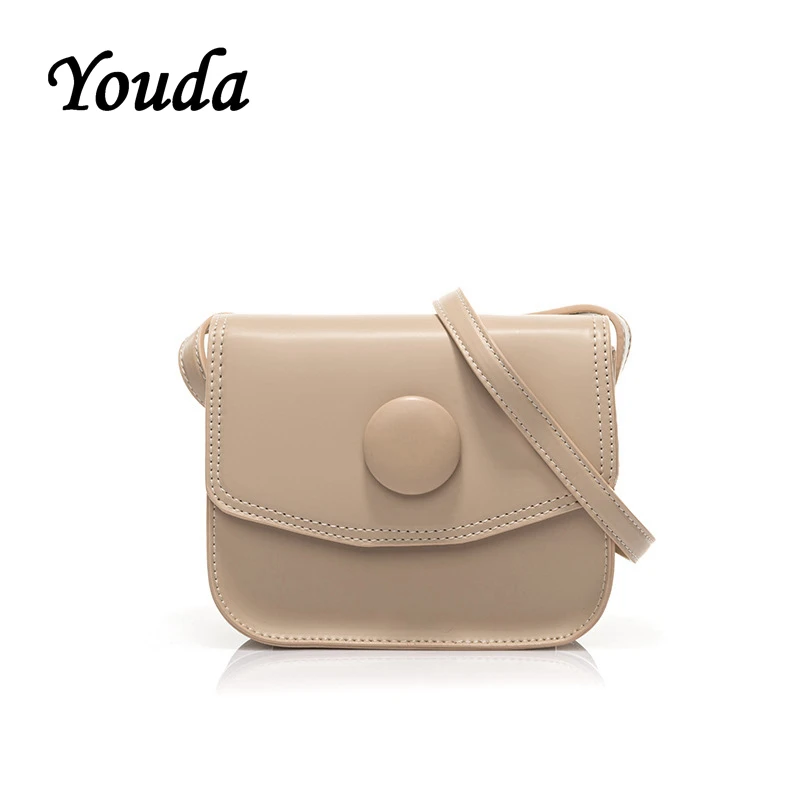 

Youda Women's Retro Style One-shoulder Flip Bag Fashion Simple Solid Color Original Lady's Messenger Bag Mobile Phone Packet