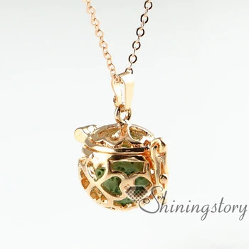 

four clover openwork diffuser necklaces wholesale essential oil diffuser necklace jewelry scents