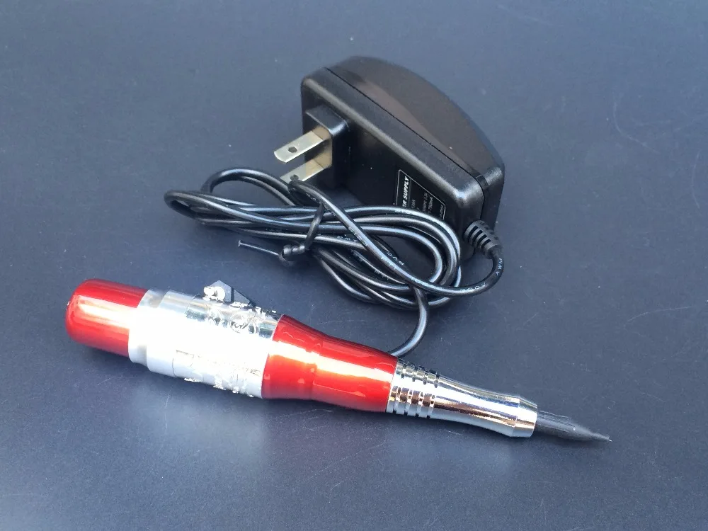 

Permanent Makeup Pen Tattoo Machine Gun With AC adapter RCA Connector For Tattoo Eyebrow Lip Eyeliner