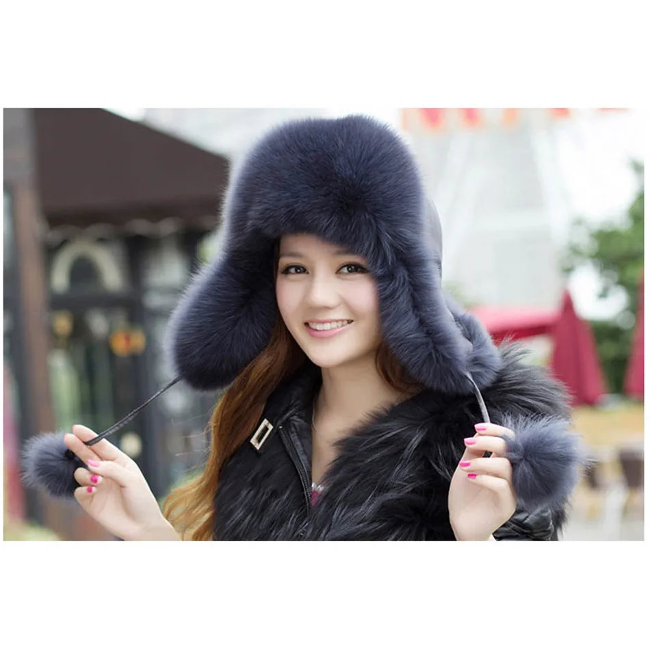HT252 New Fashion Women Winter Hat High Quality Faux Fur Earflap