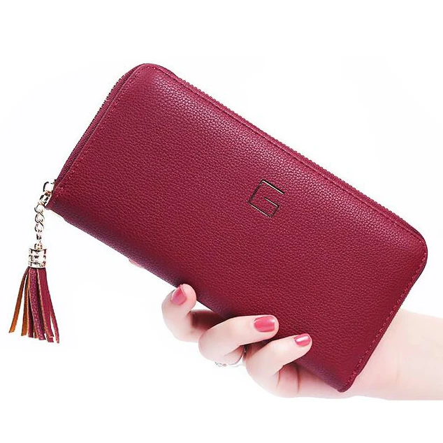 

Fashion Women Wallets Cards Holders Soft PU Leather Zipper Lady Purses Handbags Money Coin Purse Pouch Clutch Wristlet Wallet