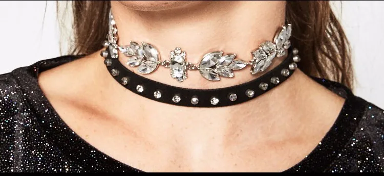2016 Z fashion necklace collar Necklaces Pendants crystal costume statement necklace choker simulated pearl pendant NecklacesNHJJ0137