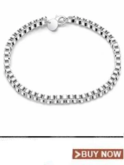 Серебряный браслет серебро 925-й пробы, модные ювелирные изделия, плоский браслет и браслет для женщин, браслет, часы, талисманы, фитнес-браслет для женщин и мужчин
