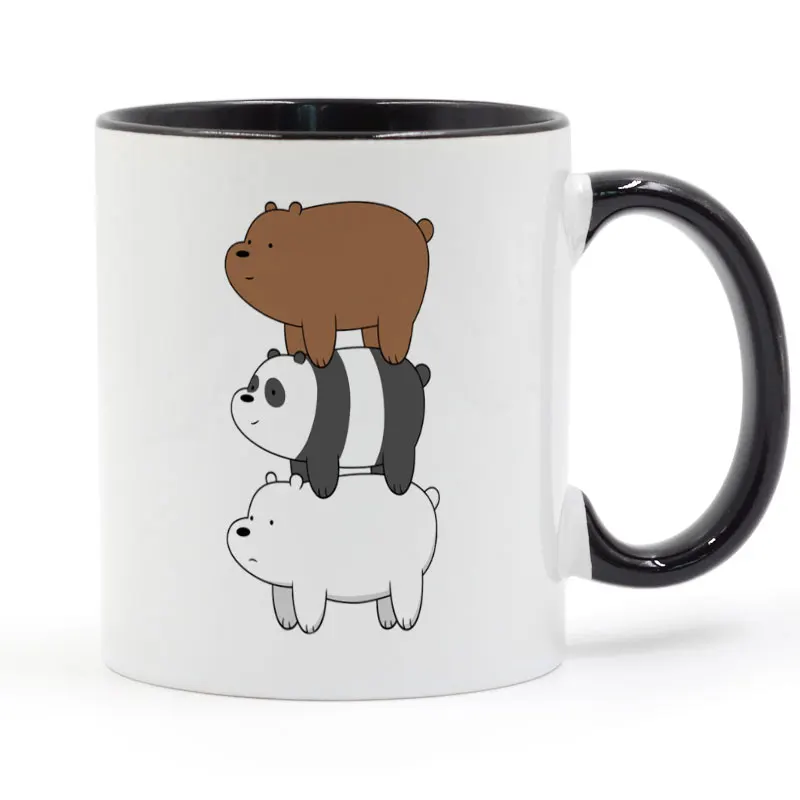 

Grizzlies Panda White Bear 3 Mug Coffee Milk Ceramic Cup Creative DIY Gifts Home Decor Mugs 11oz T936