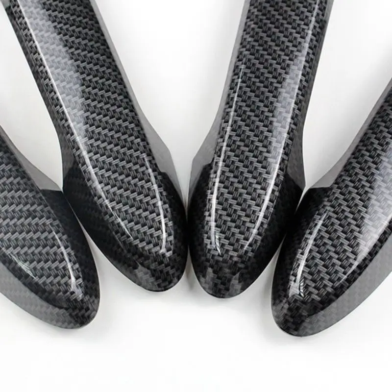PCMOS fibra de carbono ABS puerta lateral cubierta ajuste para Honda Jazz 2018 piezas exteriores puerta nueva moda 8 piezas