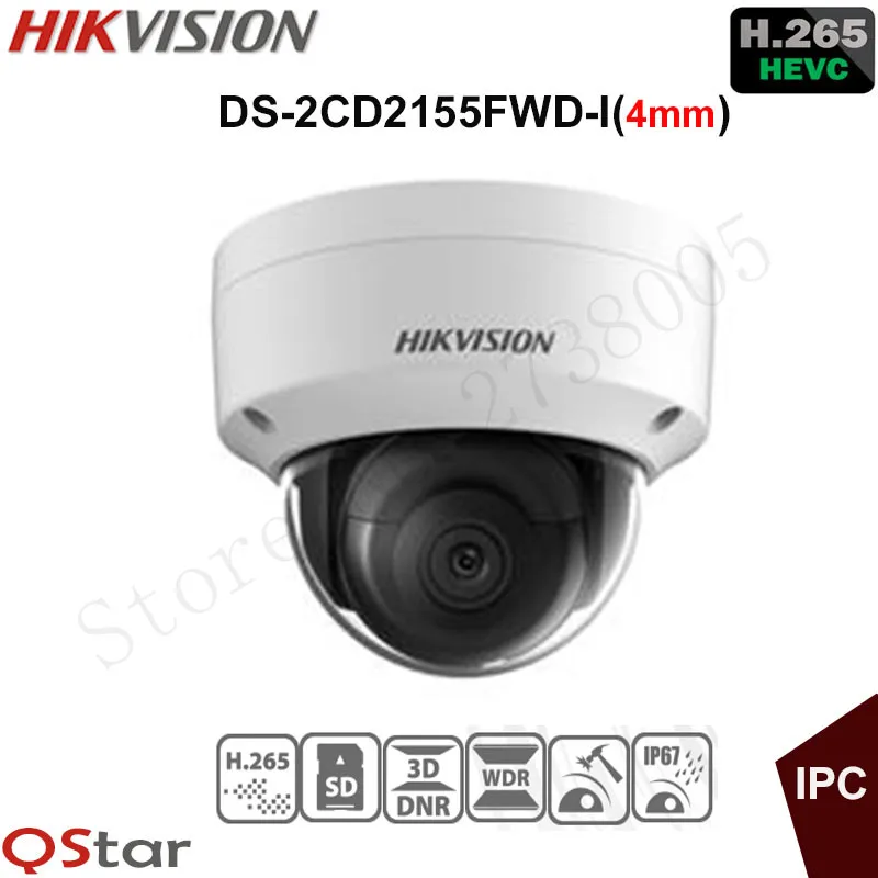 Hikvision Оригинал 5mp английский H.265 IP Камера ds-2cd2155fwd-i (4 мм) безопасности купольная CCTV