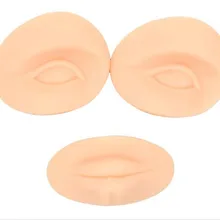 1 компл. 3D Перманентный макияж татуировки глаз губ практика кожи манекен брови+ форма рта с бесплатной доставкой