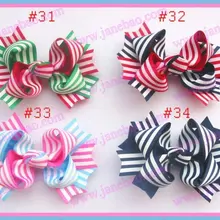 500 шт 3,5 дюймов двухцветные бутиковые заколки для волос для девочек Женский бант для волос аксессуары для волос