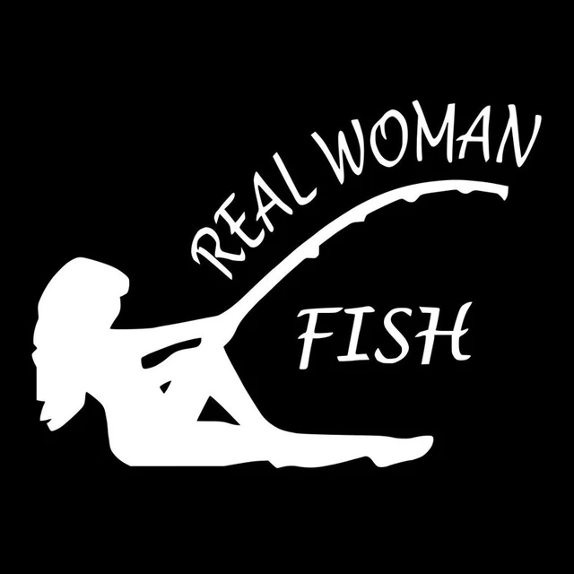 17.8CM*12.9CM Real Women Fish Bass Fishing Sticker Bass Lure Crank