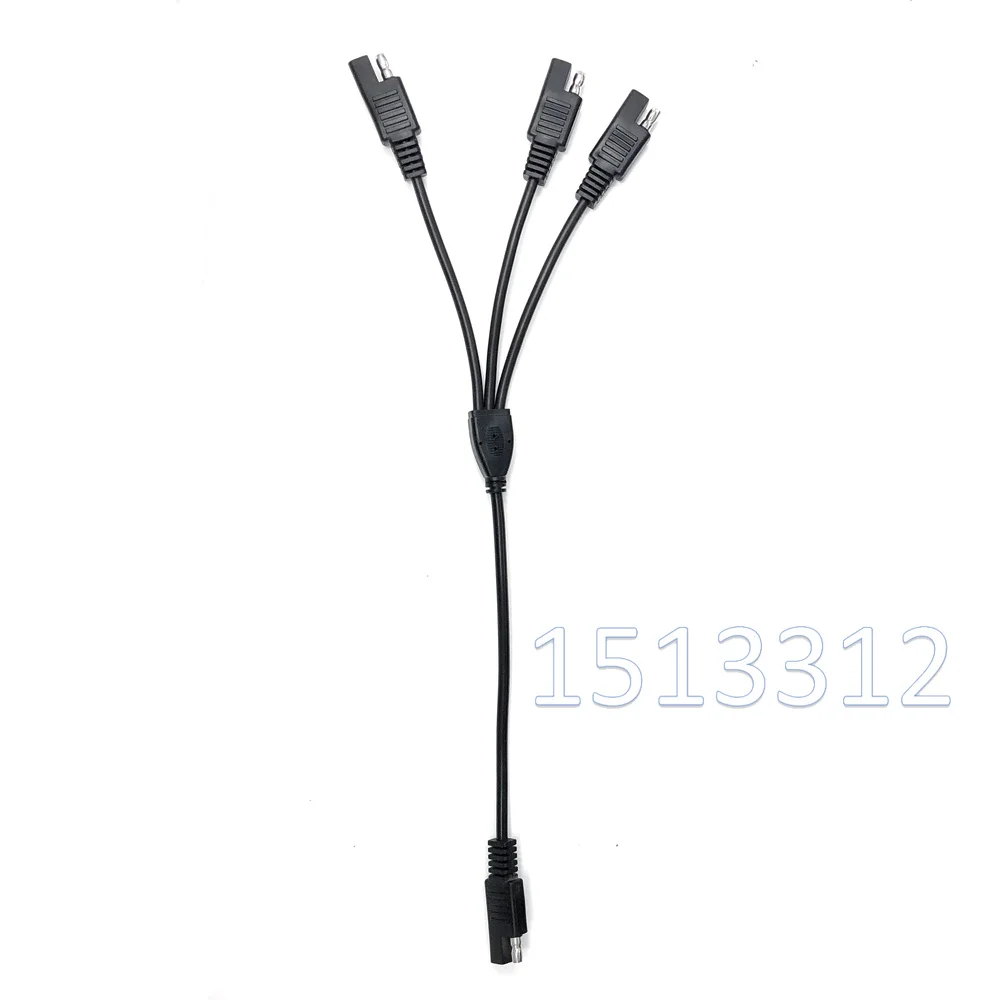 35 см 18AWG SAE Мощность Удлинительный кабель Y сплиттер 1 до 3 Разъем 2 штырь