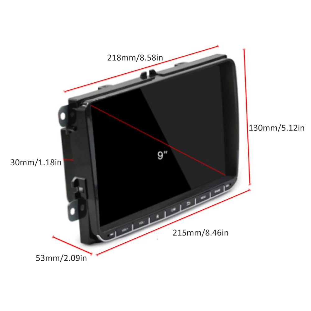 Cheap New 2 Din 9 Inch Android 8.1 Car Radio Navigation for VW Volkswagen GOLF 5 Golf 6 POLO PASSAT B5 B6 dvd player BT RDS Autoradio 1